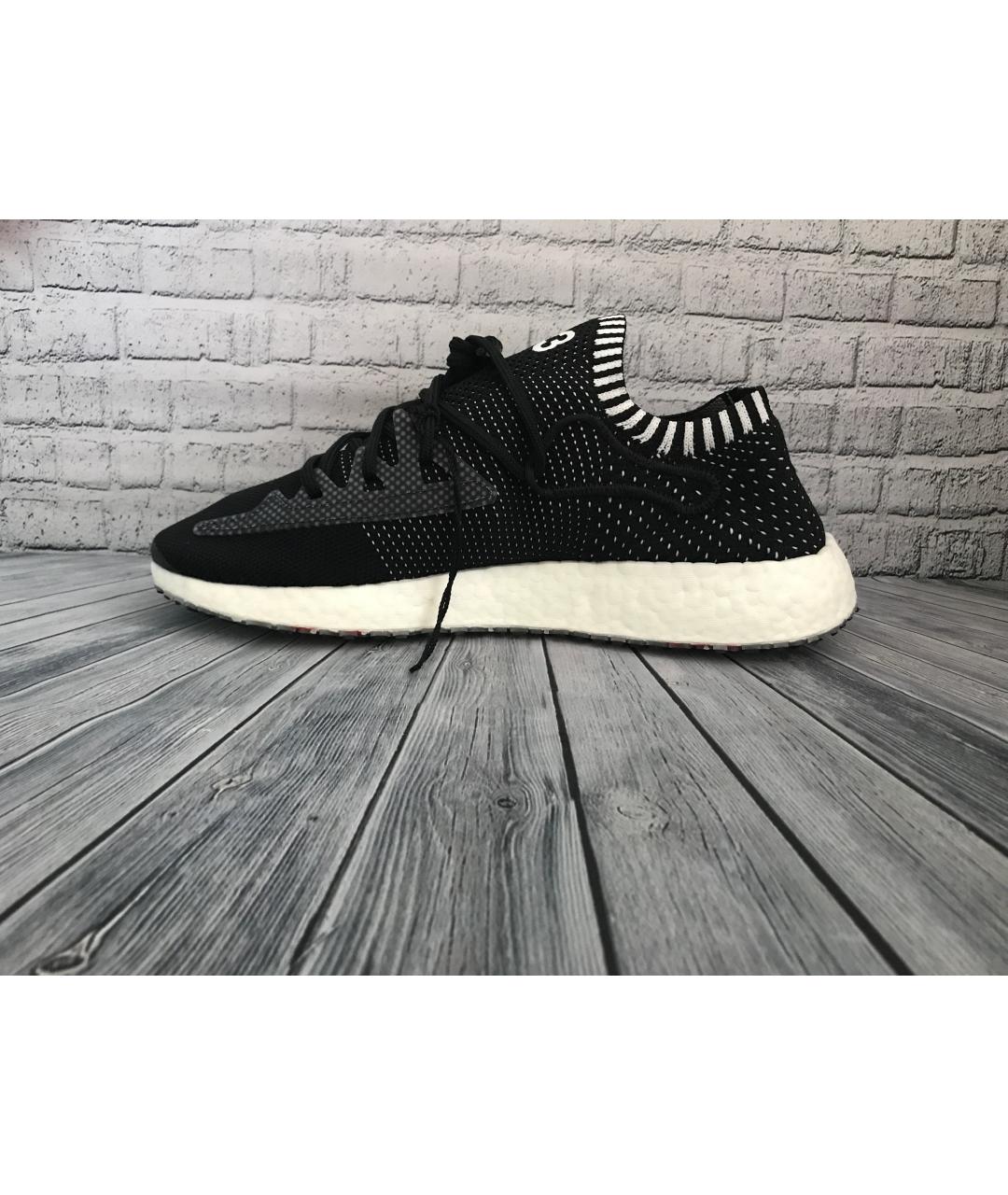 Y-3 Черные неопреновые низкие кроссовки / кеды, фото 7