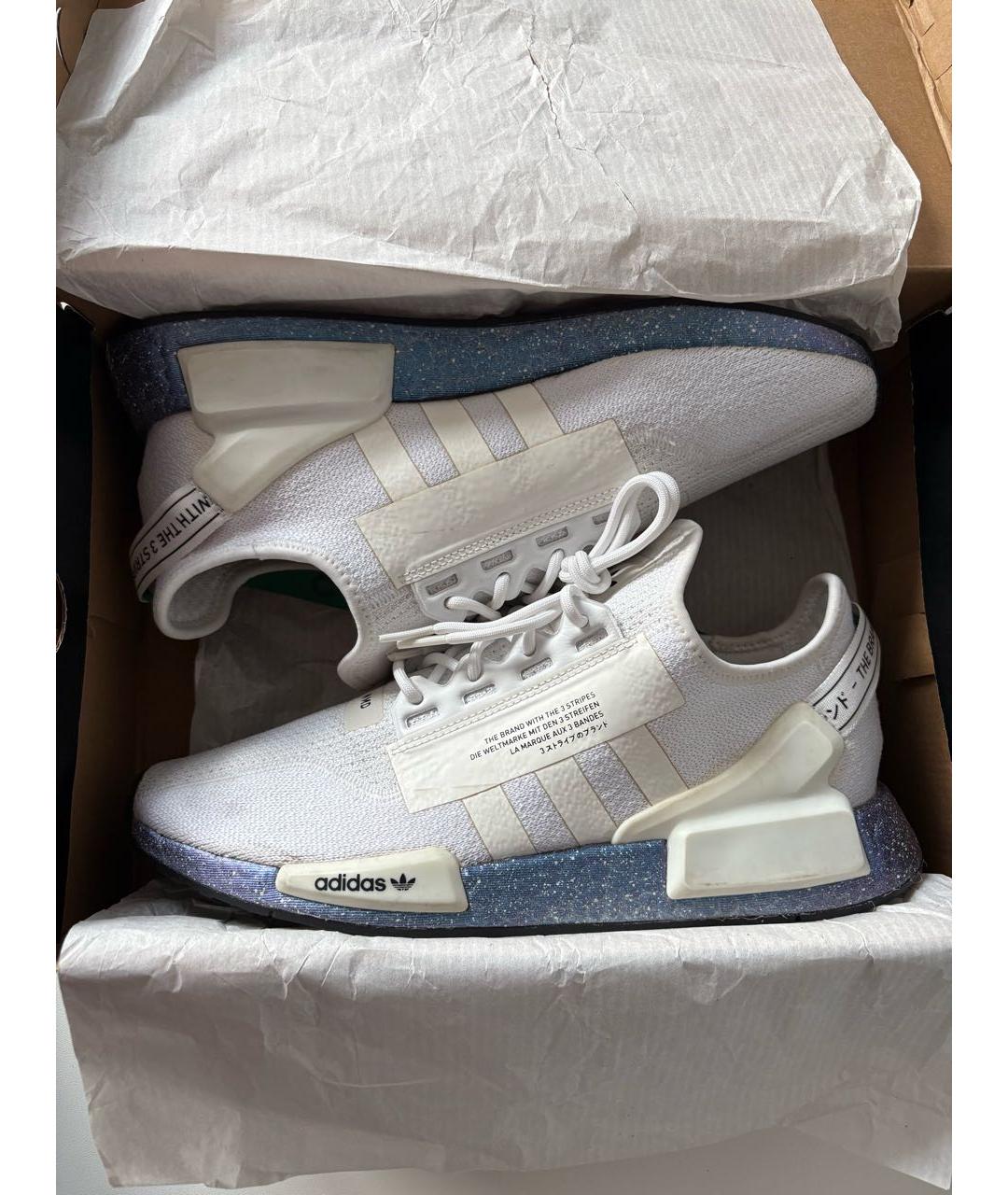 ADIDAS Белые текстильные низкие кроссовки / кеды, фото 2