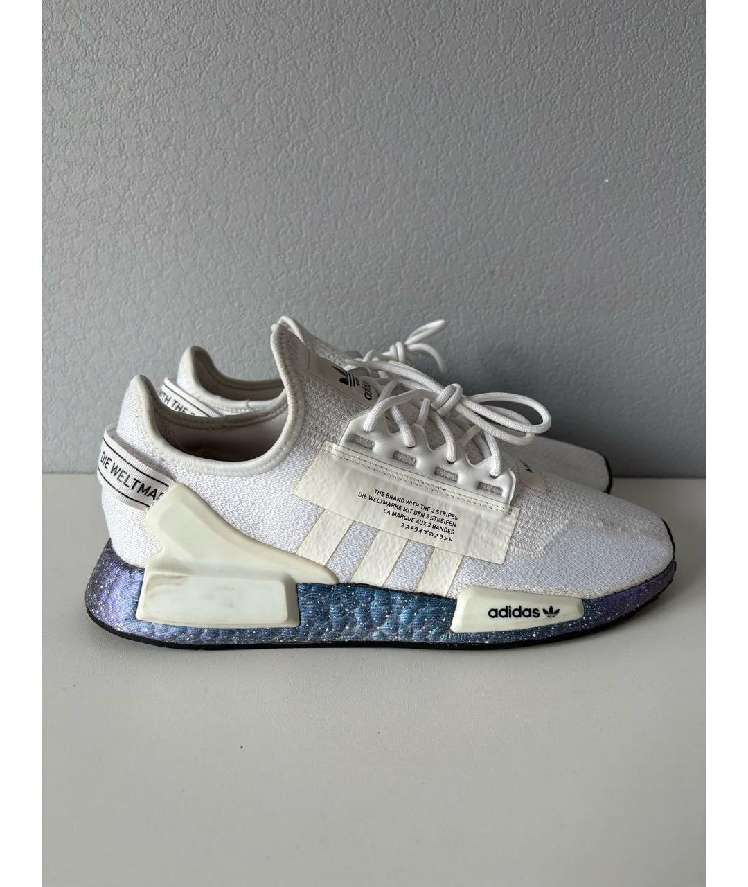 ADIDAS Белые текстильные низкие кроссовки / кеды, фото 4