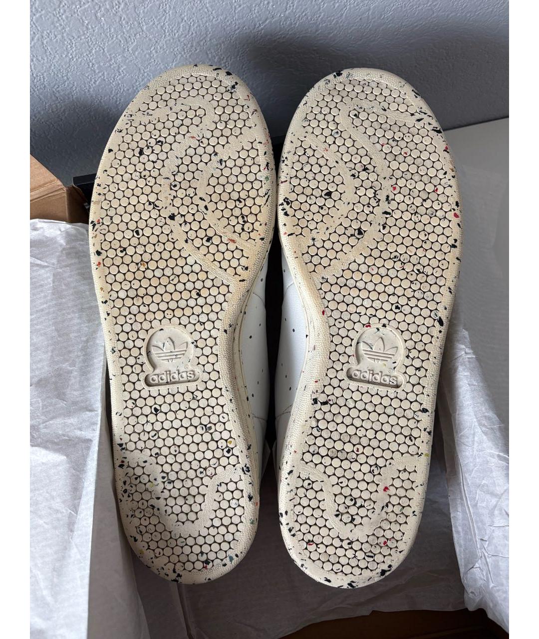 ADIDAS Белые кожаные низкие кроссовки / кеды, фото 6