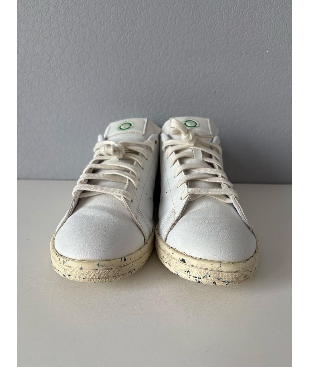 ADIDAS Белые кожаные низкие кроссовки / кеды, фото 4