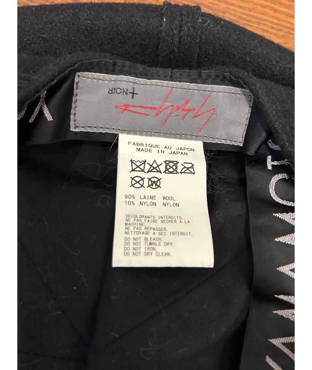 YOHJI YAMAMOTO Черная шерстяная шляпа, фото 6