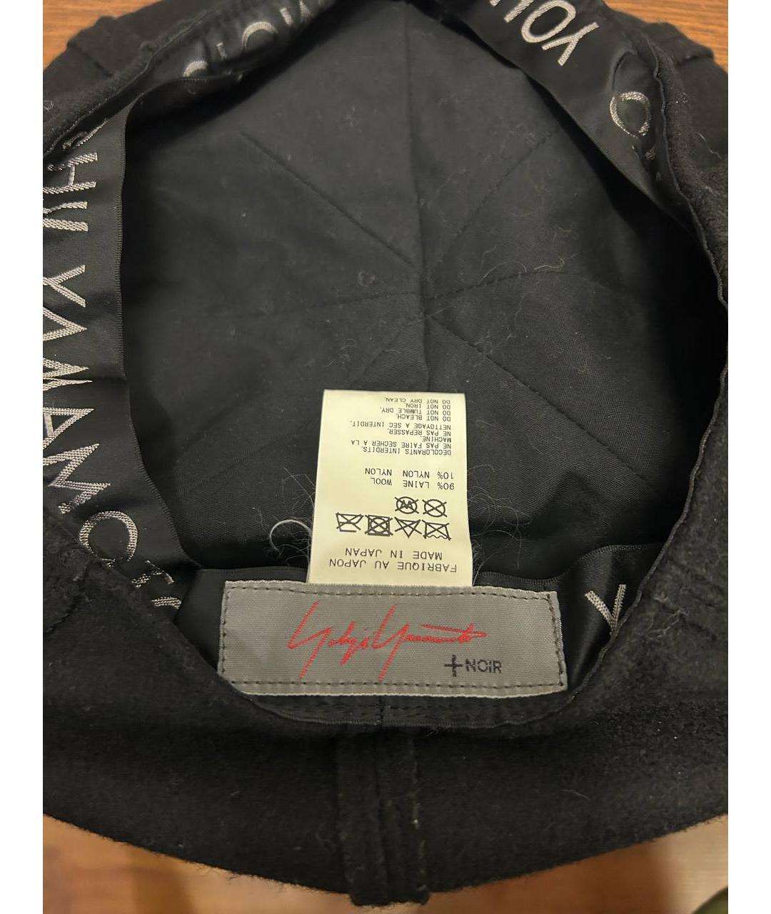 YOHJI YAMAMOTO Черная шерстяная шляпа, фото 5