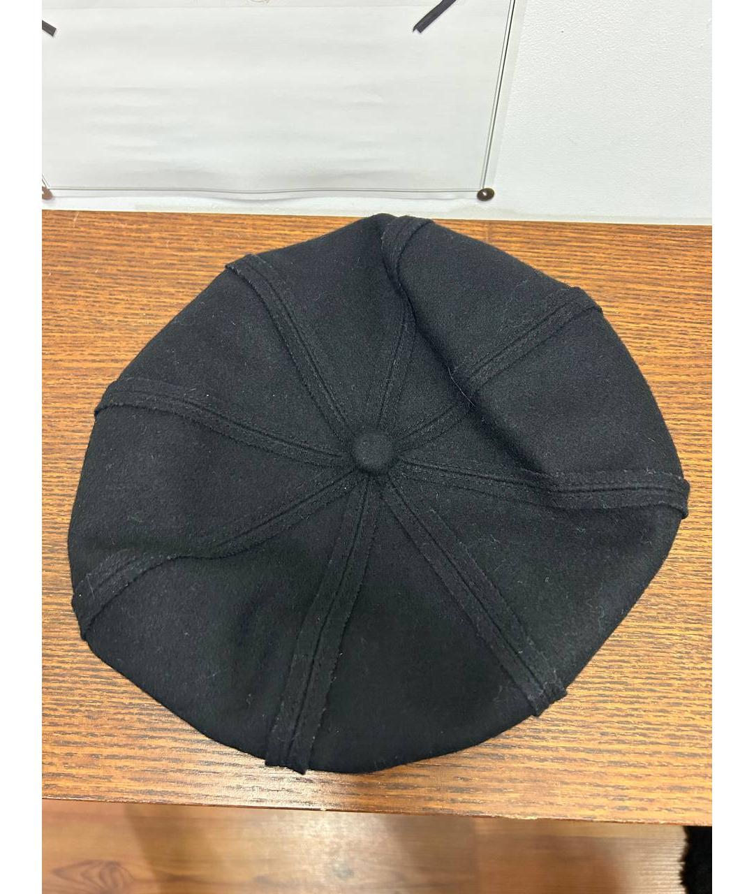 YOHJI YAMAMOTO Черная шерстяная шляпа, фото 3