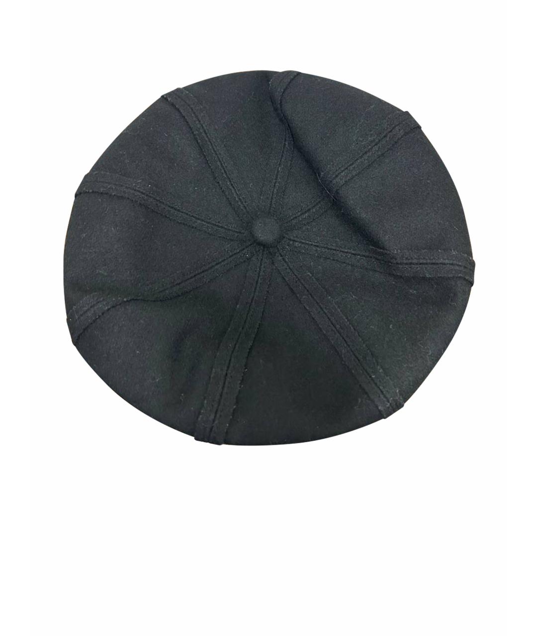 YOHJI YAMAMOTO Черная шерстяная шляпа, фото 1