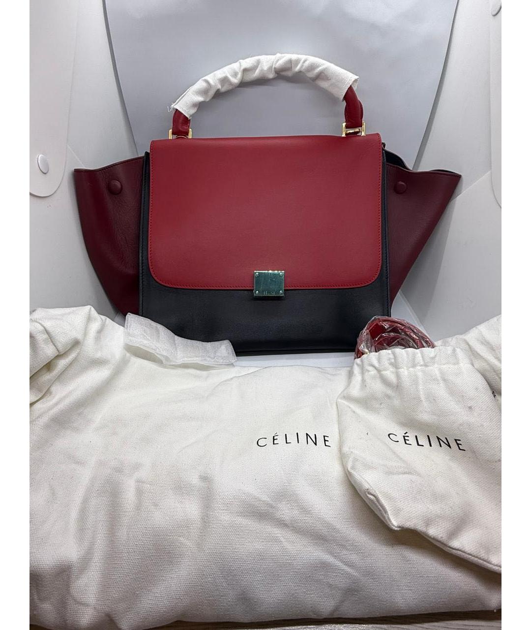 CELINE Мульти кожаная сумка с короткими ручками, фото 2