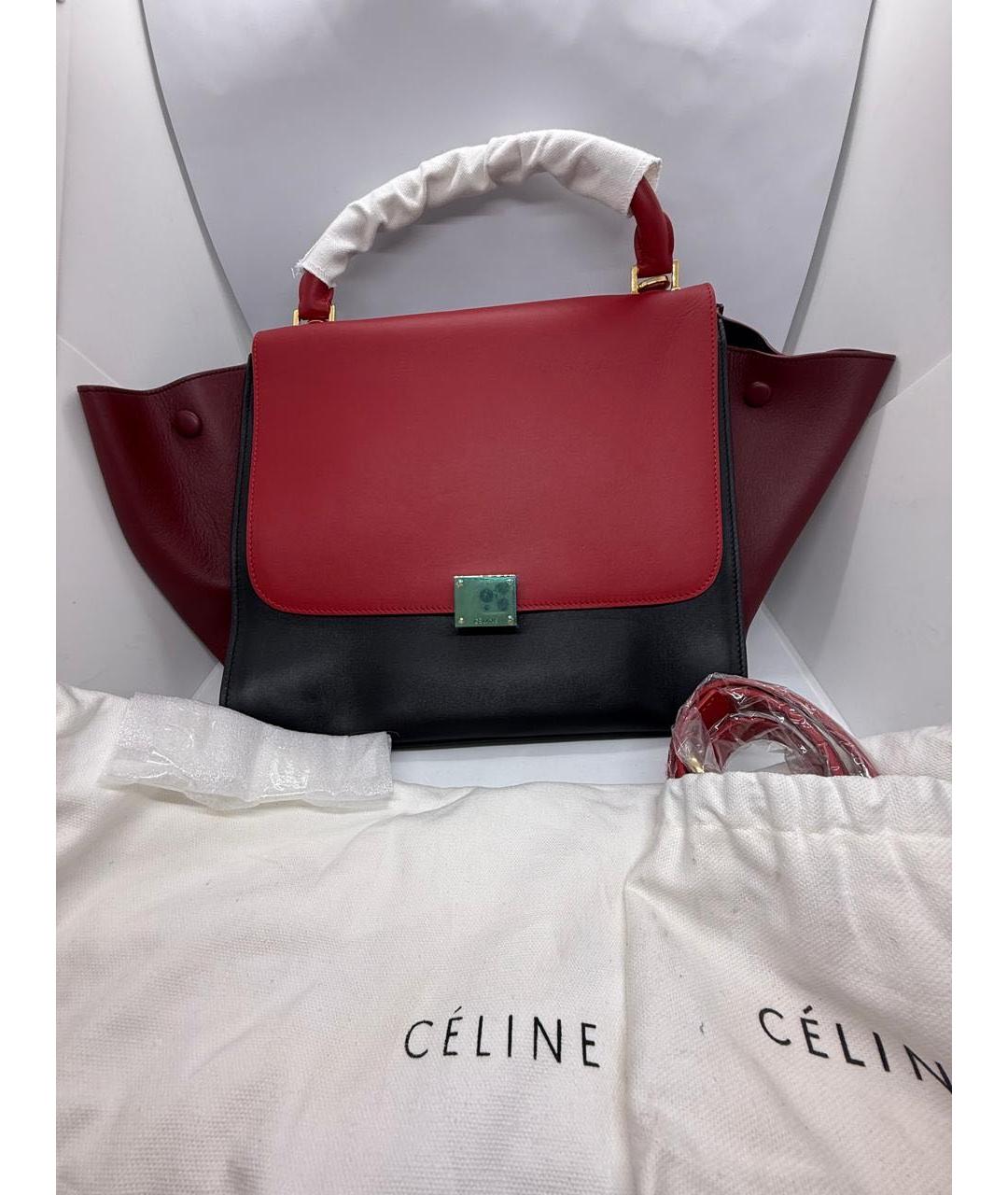 CELINE Мульти кожаная сумка с короткими ручками, фото 3