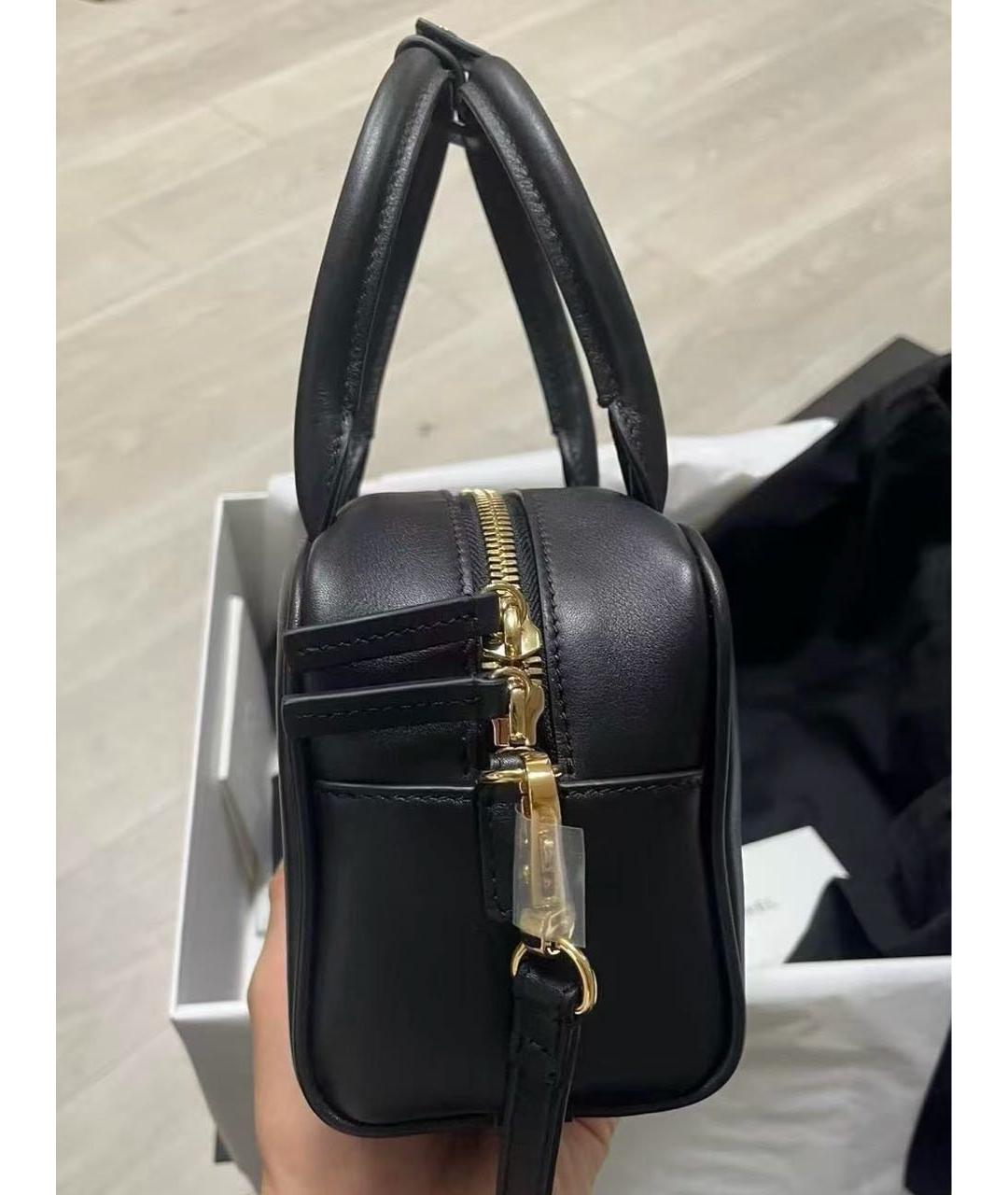 CHANEL Черная кожаная сумка с короткими ручками, фото 3