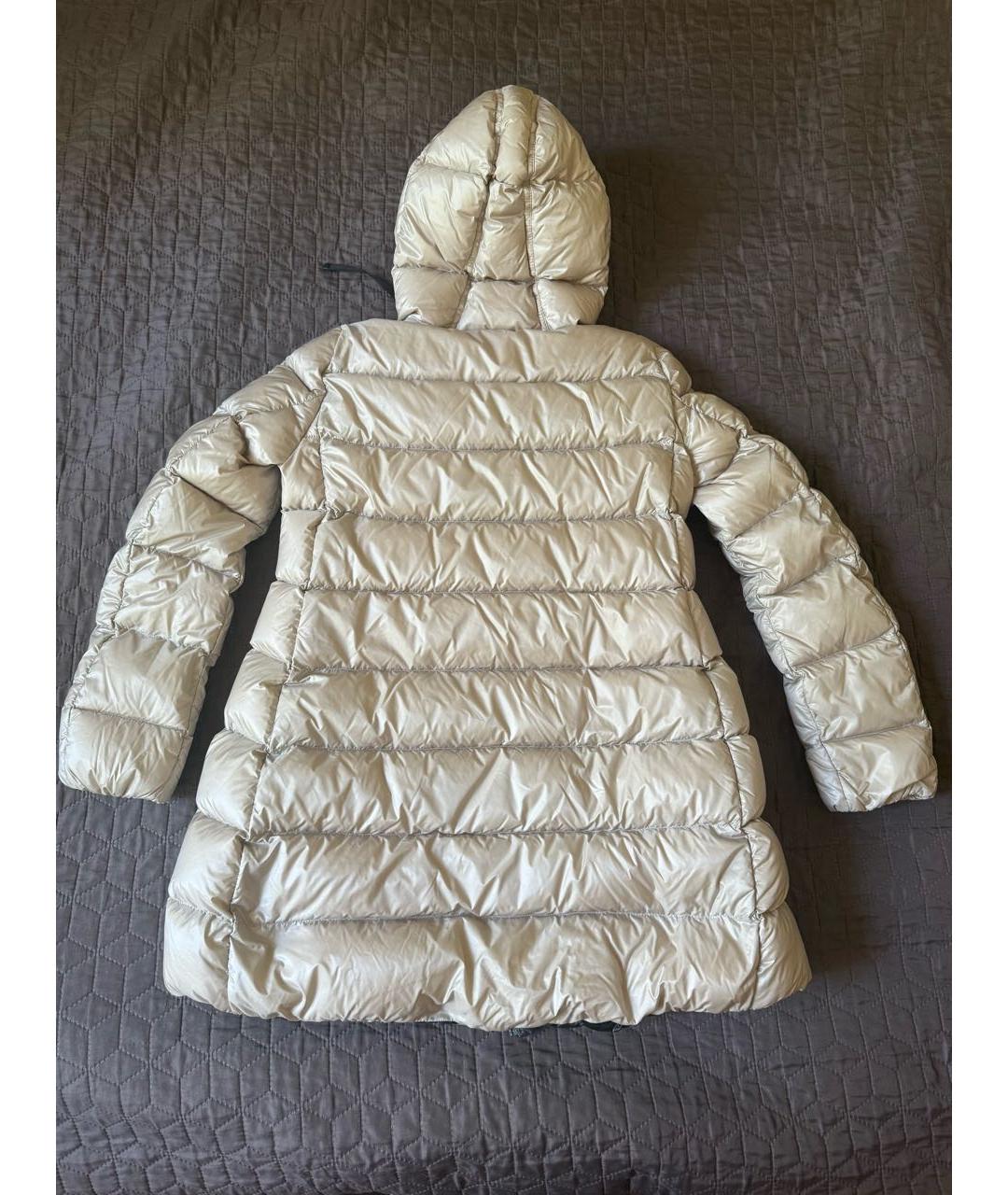 MONCLER Бежевый полиэстеровый пуховик, фото 2