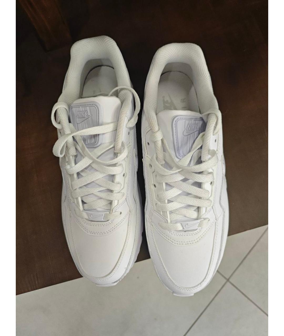 NIKE Белые кожаные высокие кроссовки / кеды, фото 4