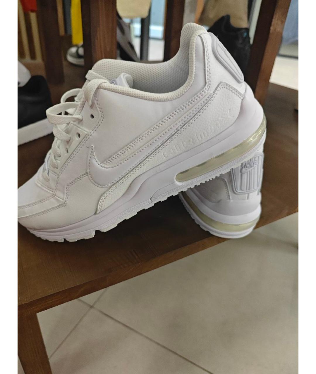 NIKE Белые кожаные высокие кроссовки / кеды, фото 2