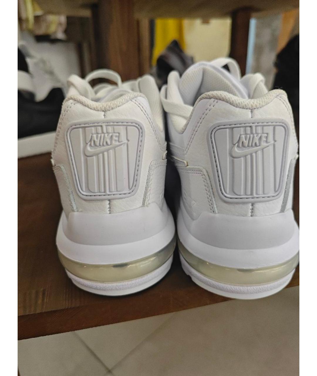 NIKE Белые кожаные высокие кроссовки / кеды, фото 5