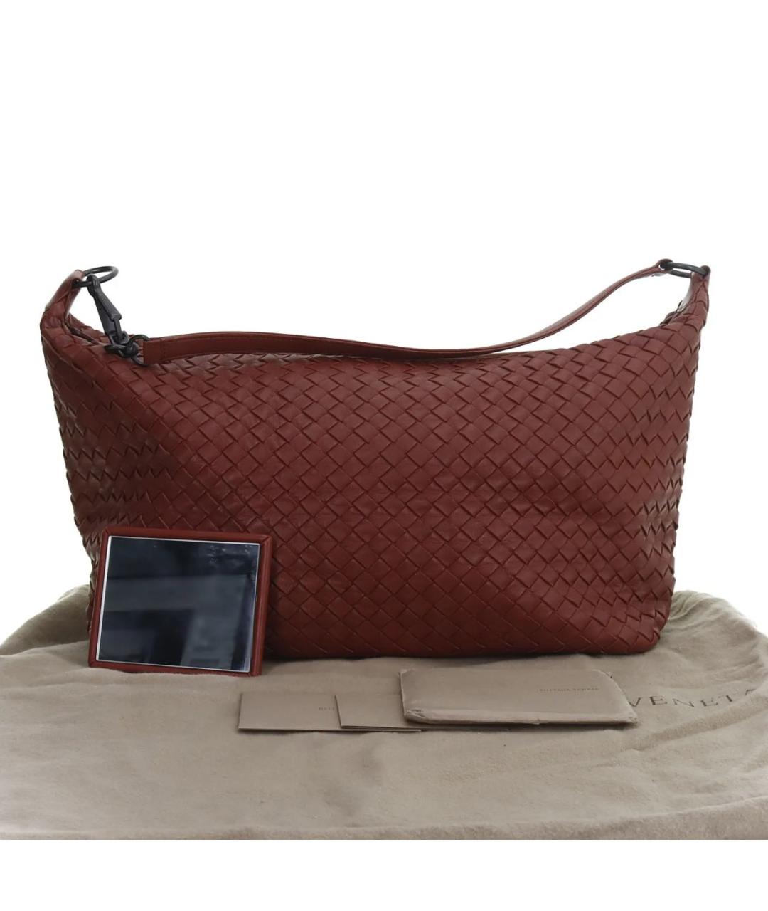 BOTTEGA VENETA Коричневая кожаная сумка тоут, фото 2