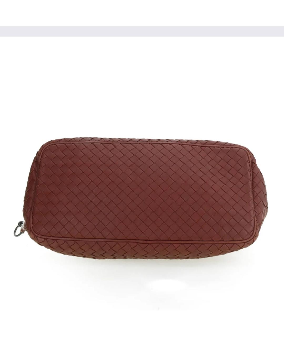 BOTTEGA VENETA Коричневая кожаная сумка тоут, фото 4