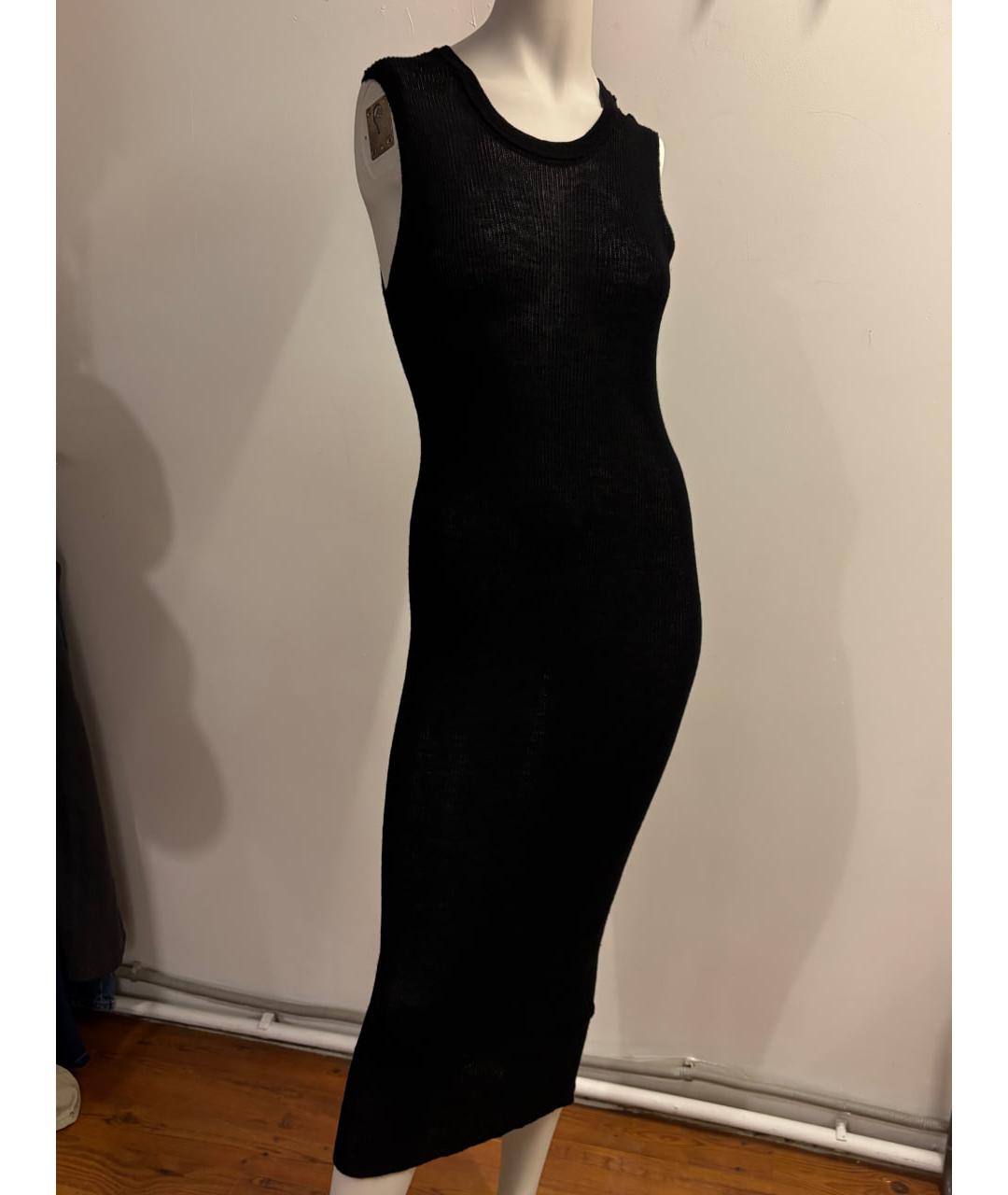 YOHJI YAMAMOTO Черное шерстяное платье, фото 4