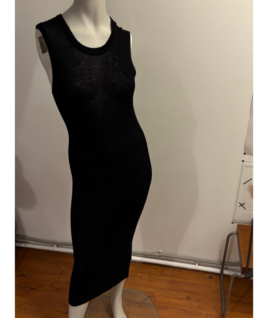 YOHJI YAMAMOTO Черное шерстяное платье, фото 2