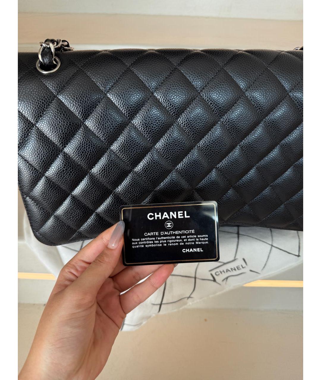 CHANEL Черная кожаная сумка через плечо, фото 8