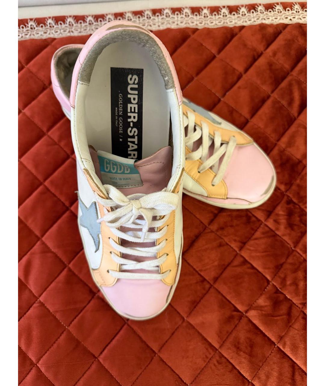 GOLDEN GOOSE Мульти кожаные кроссовки, фото 2