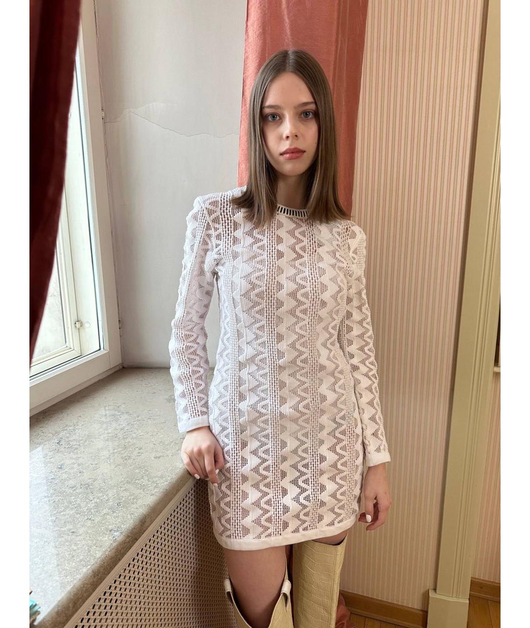 LOUIS VUITTON Белое хлопковое коктейльное платье, фото 6
