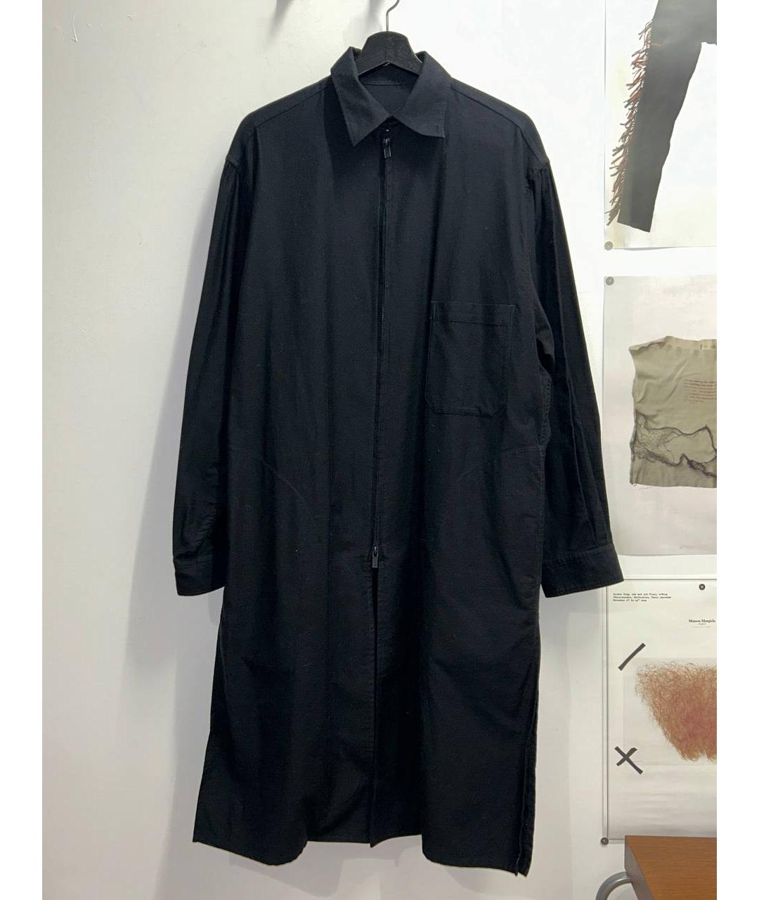YOHJI YAMAMOTO Черное хлопковое пальто, фото 9