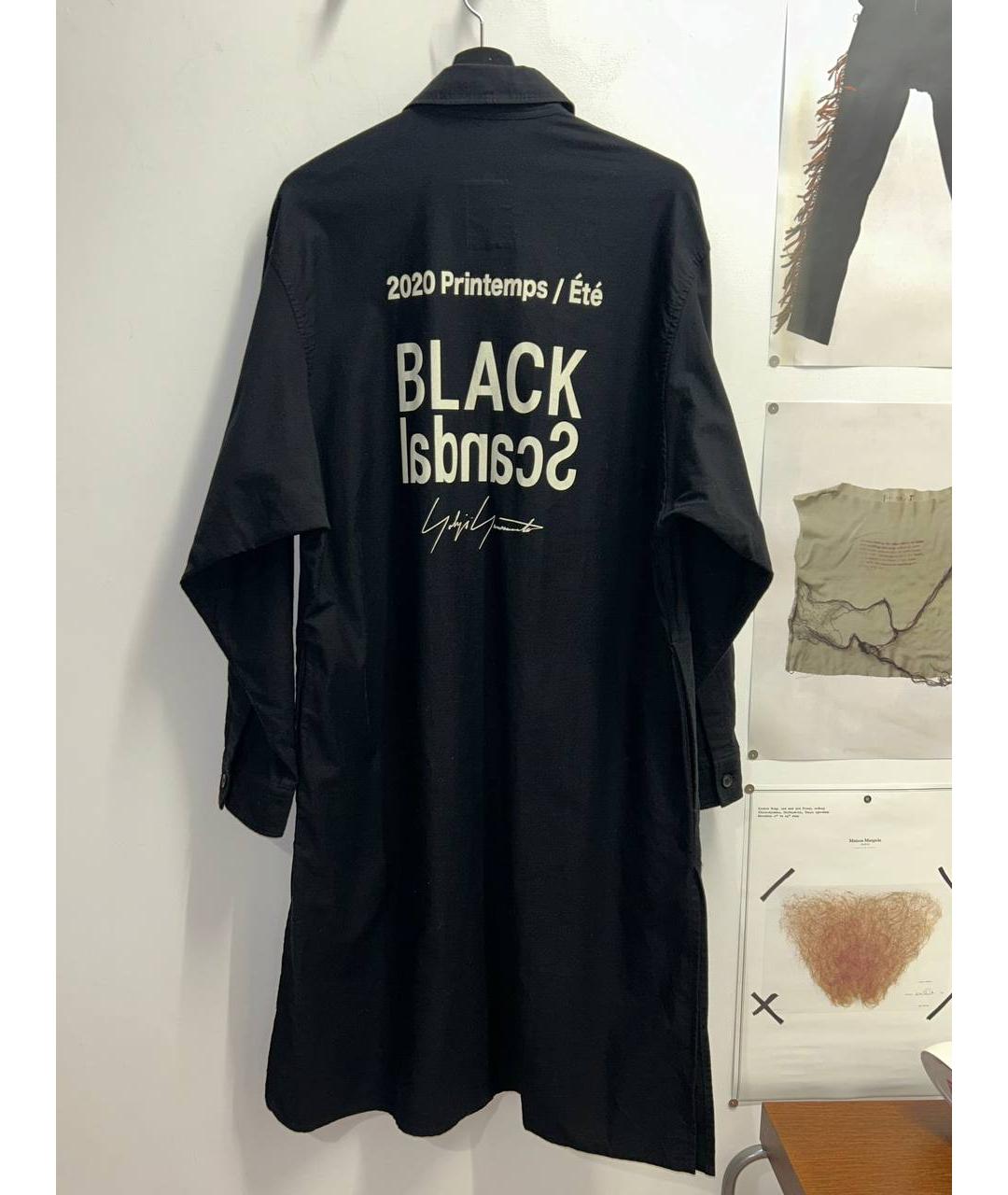 YOHJI YAMAMOTO Черное хлопковое пальто, фото 2