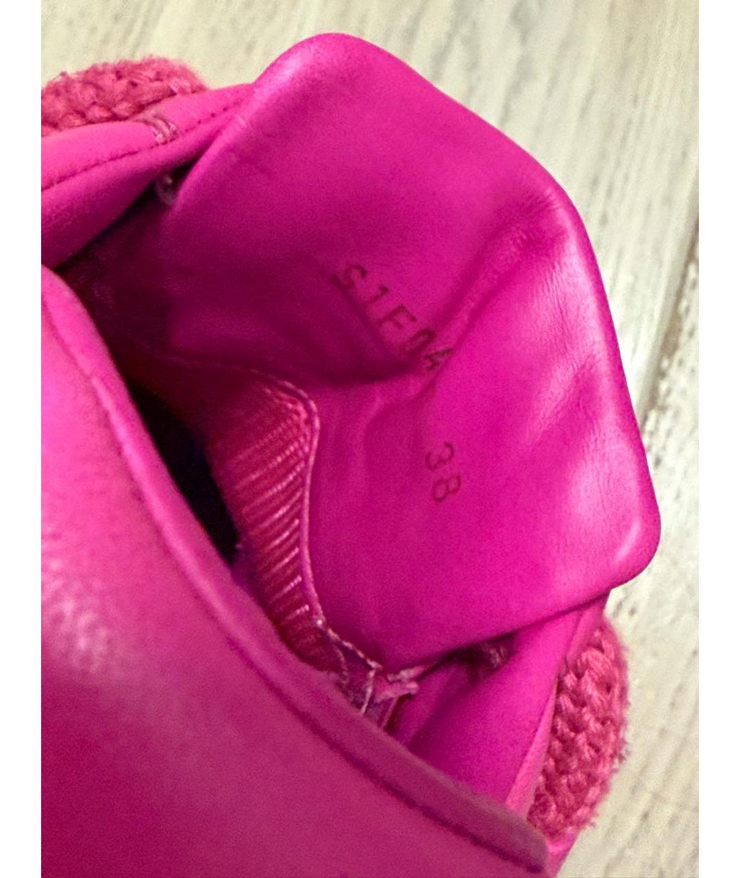 VALENTINO Розовые кожаные кеды, фото 4