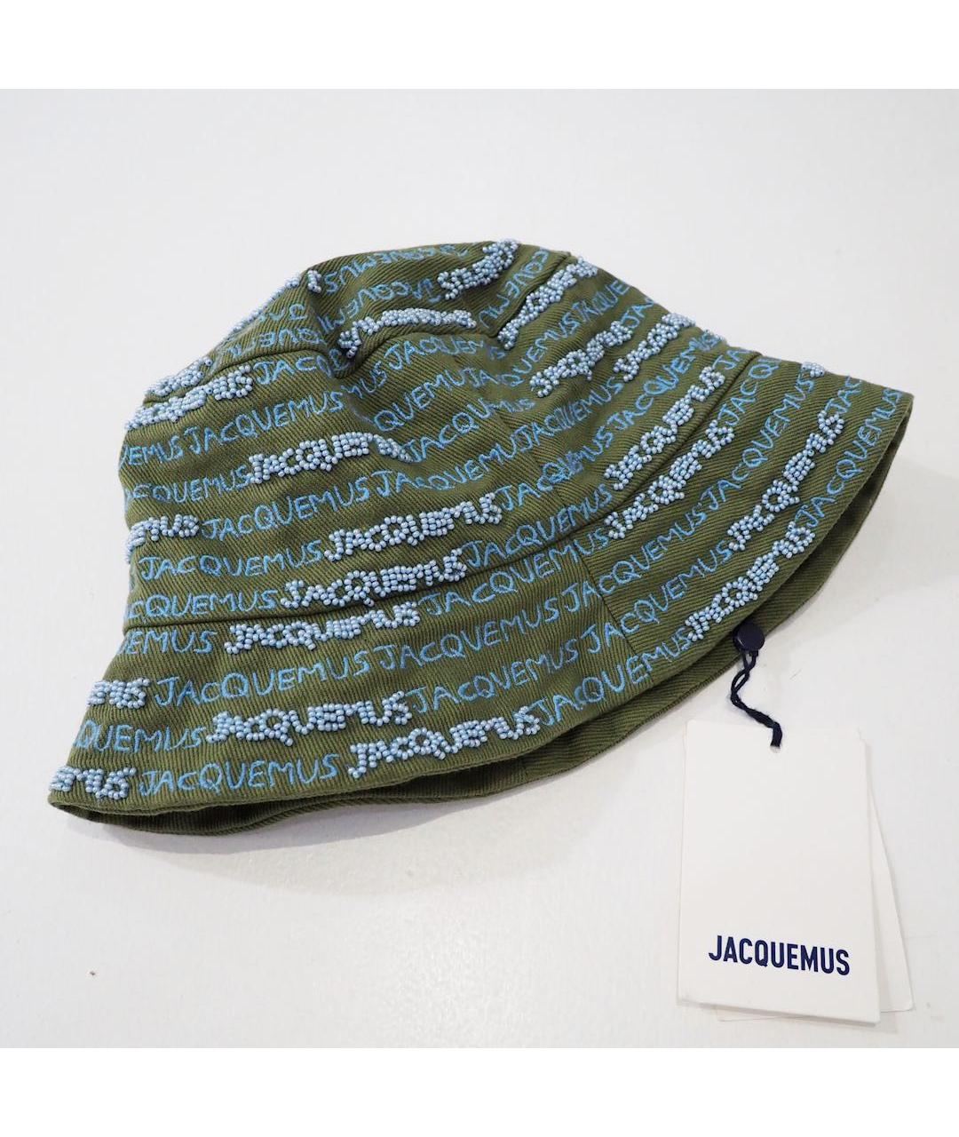 JACQUEMUS Хаки хлопковая панама, фото 4