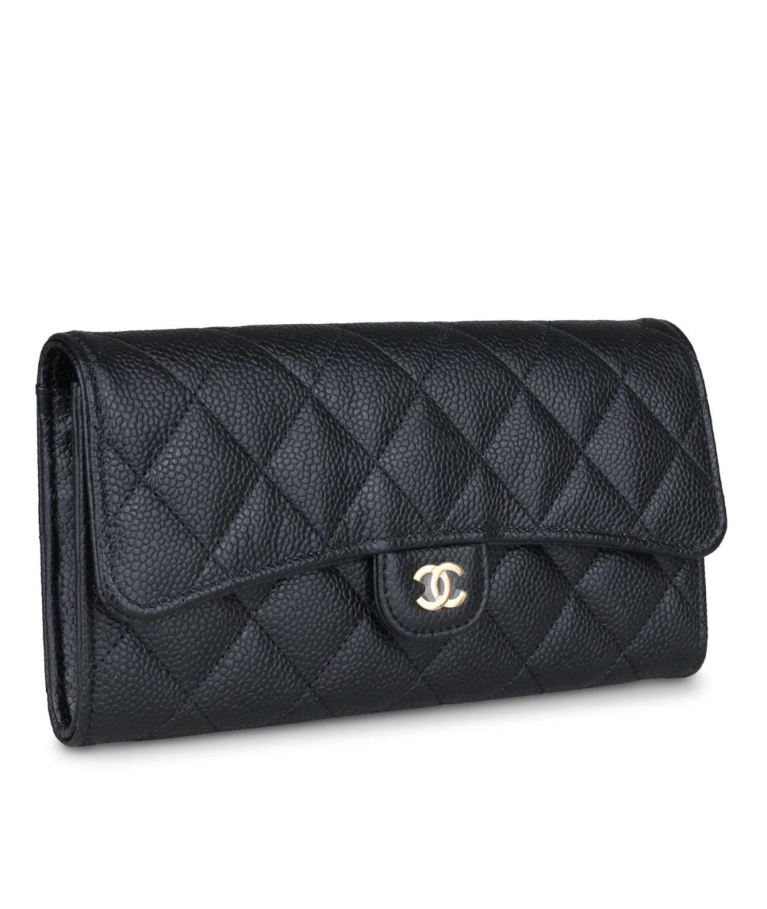 CHANEL Черный кожаный кошелек, фото 7