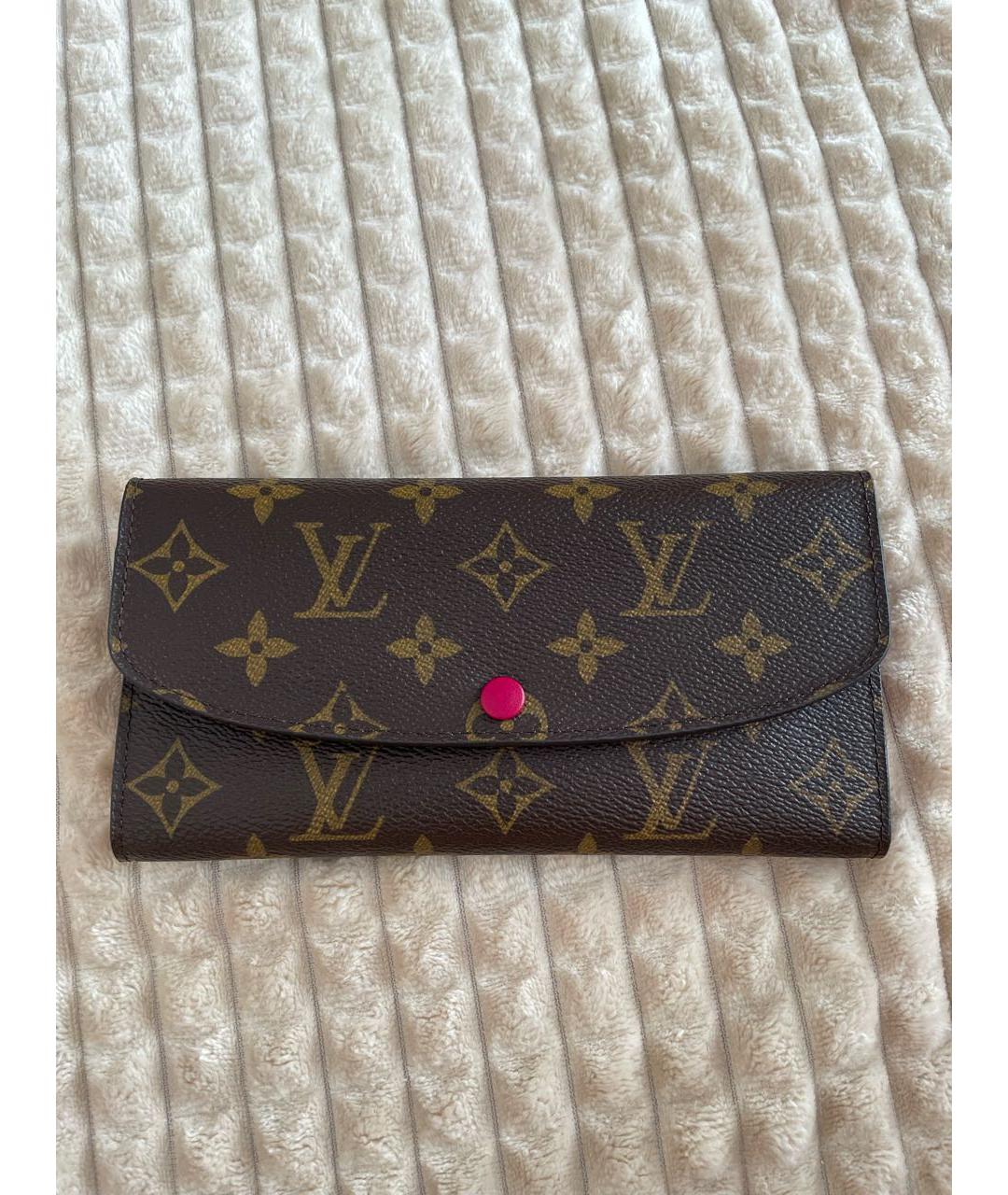 LOUIS VUITTON Коричневый кошелек, фото 8