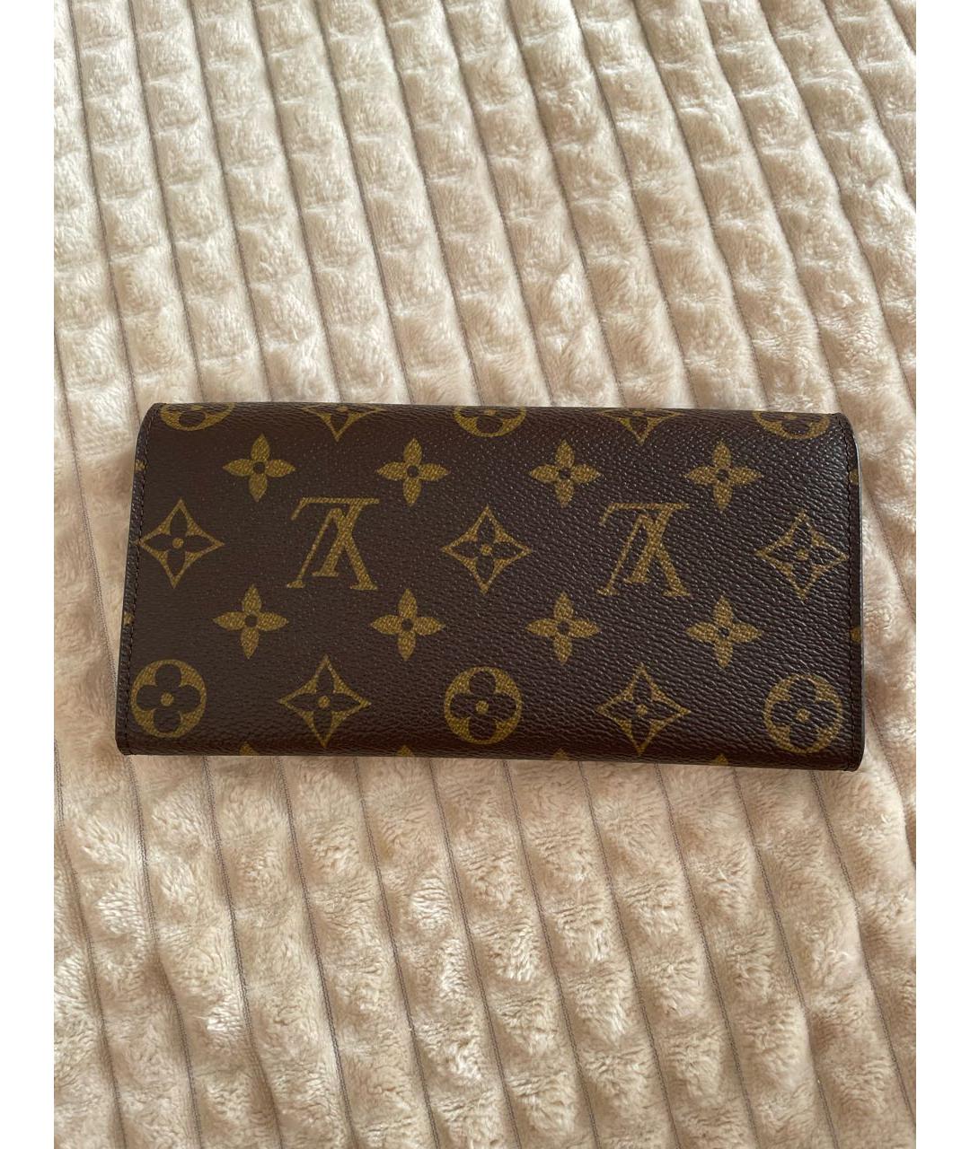 LOUIS VUITTON Коричневый кошелек, фото 3