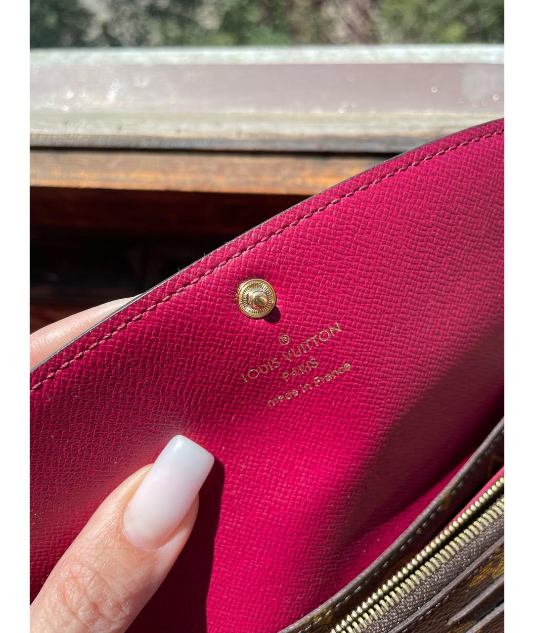 LOUIS VUITTON Коричневый кошелек, фото 7