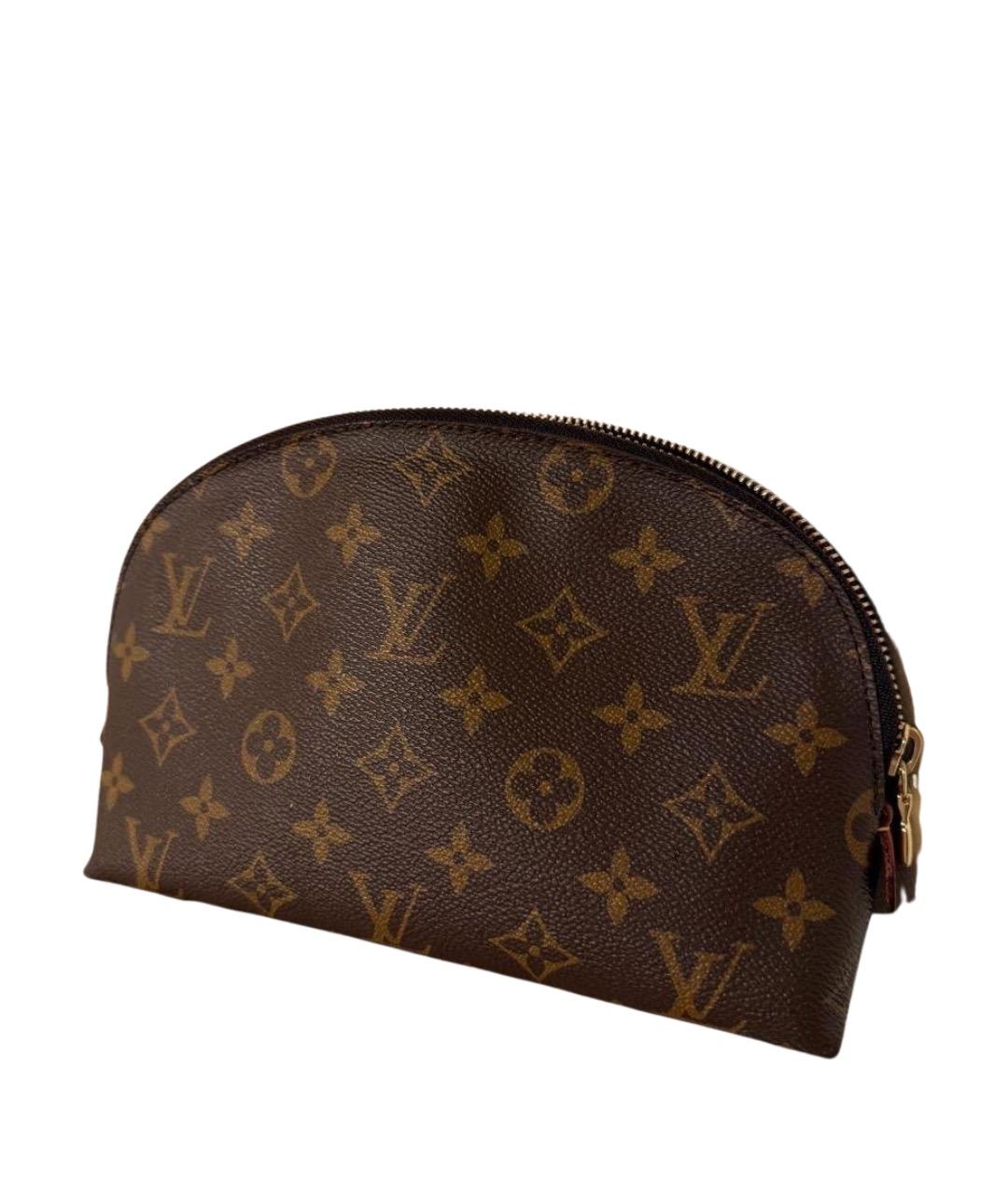 LOUIS VUITTON Коричневая канва косметичка, фото 1
