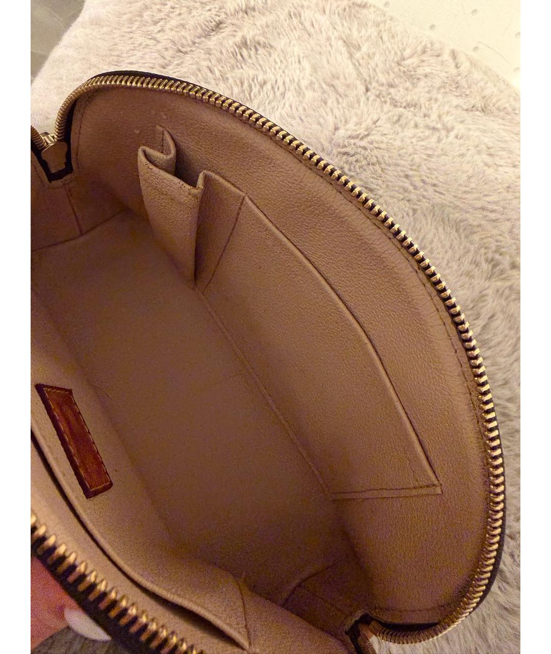 LOUIS VUITTON Коричневая канва косметичка, фото 4