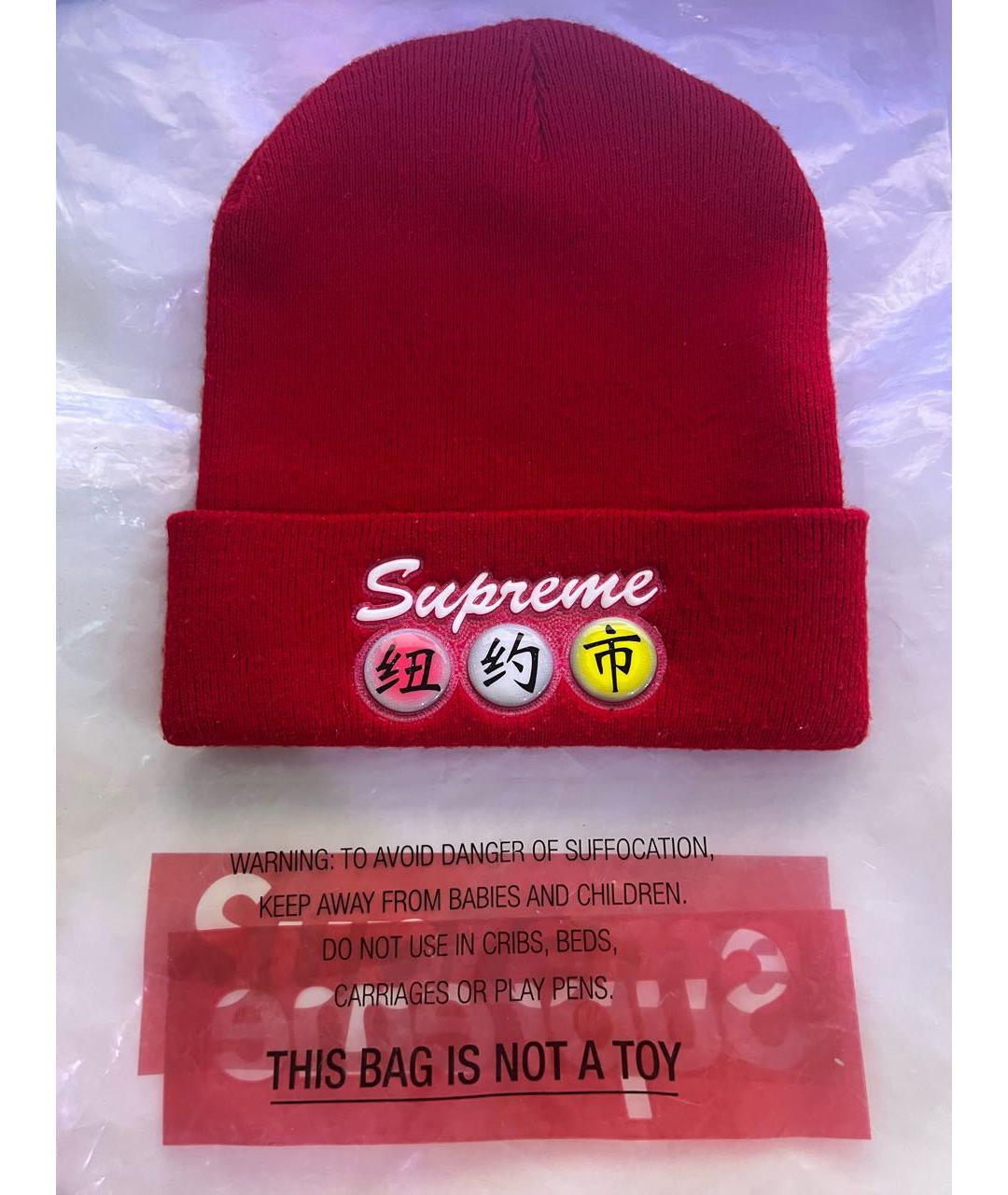 SUPREME Красная шапка, фото 5