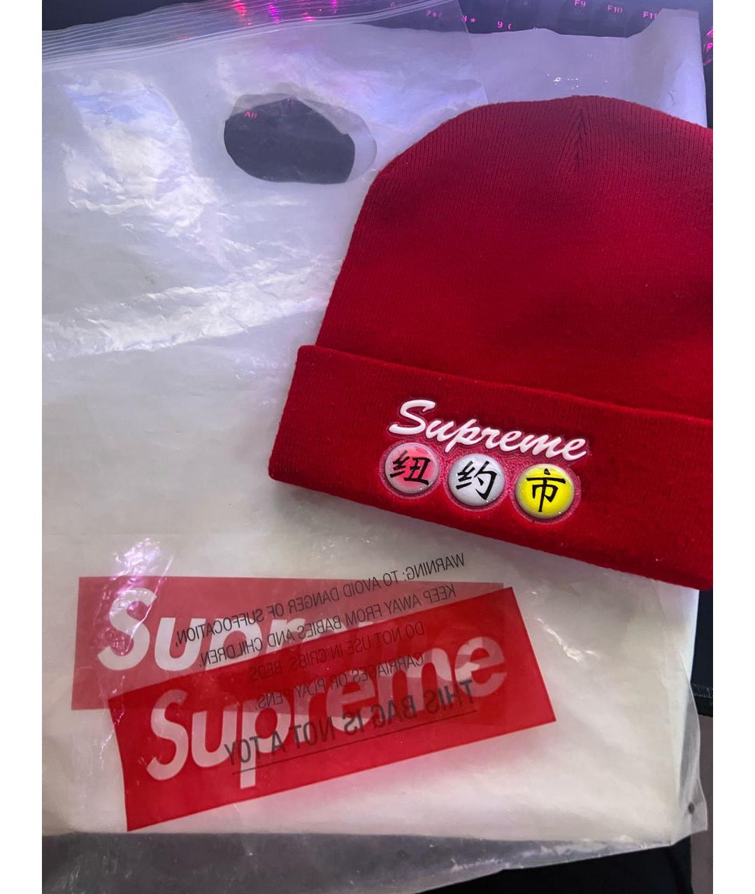 SUPREME Красная шапка, фото 4
