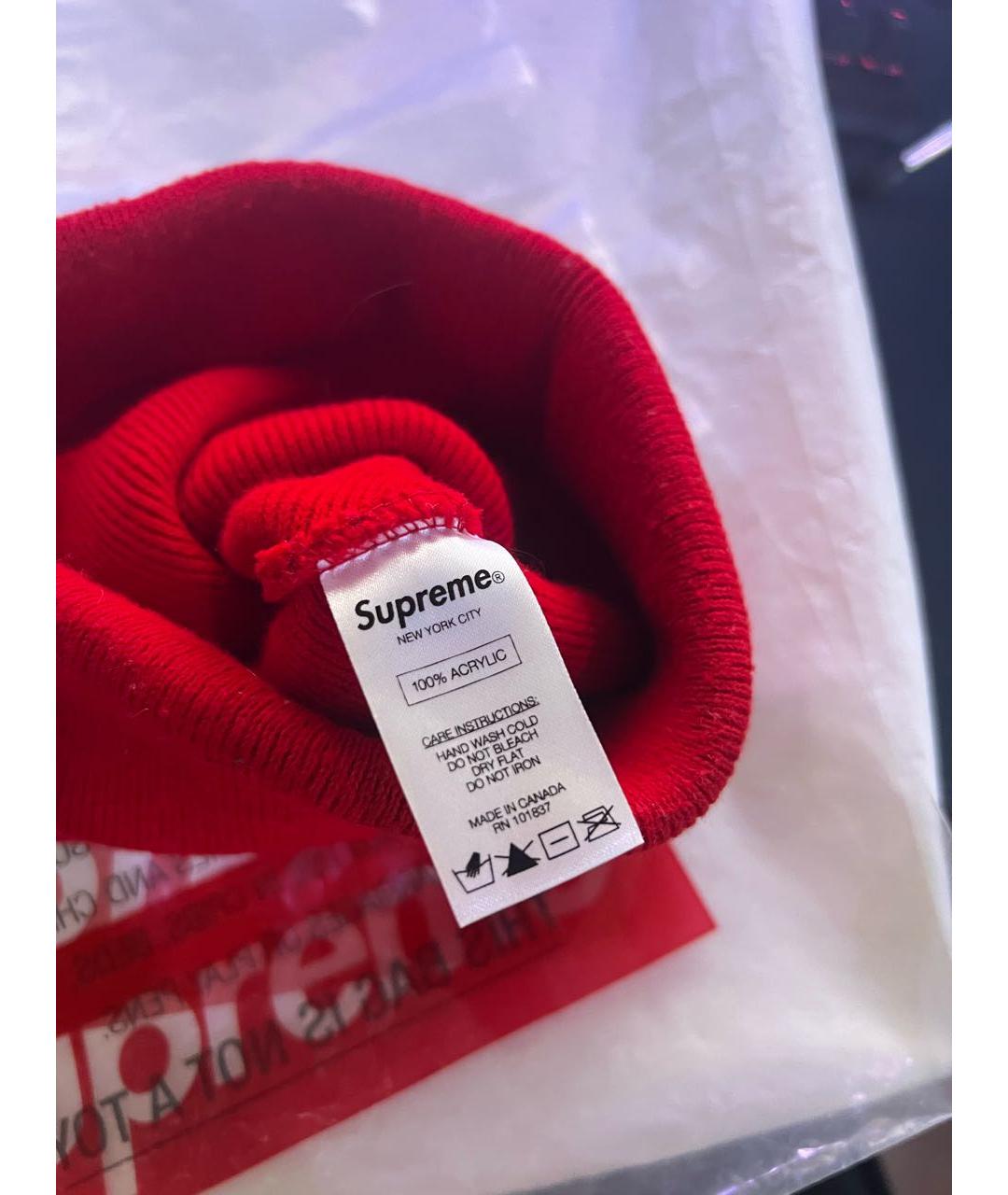 SUPREME Красная шапка, фото 3
