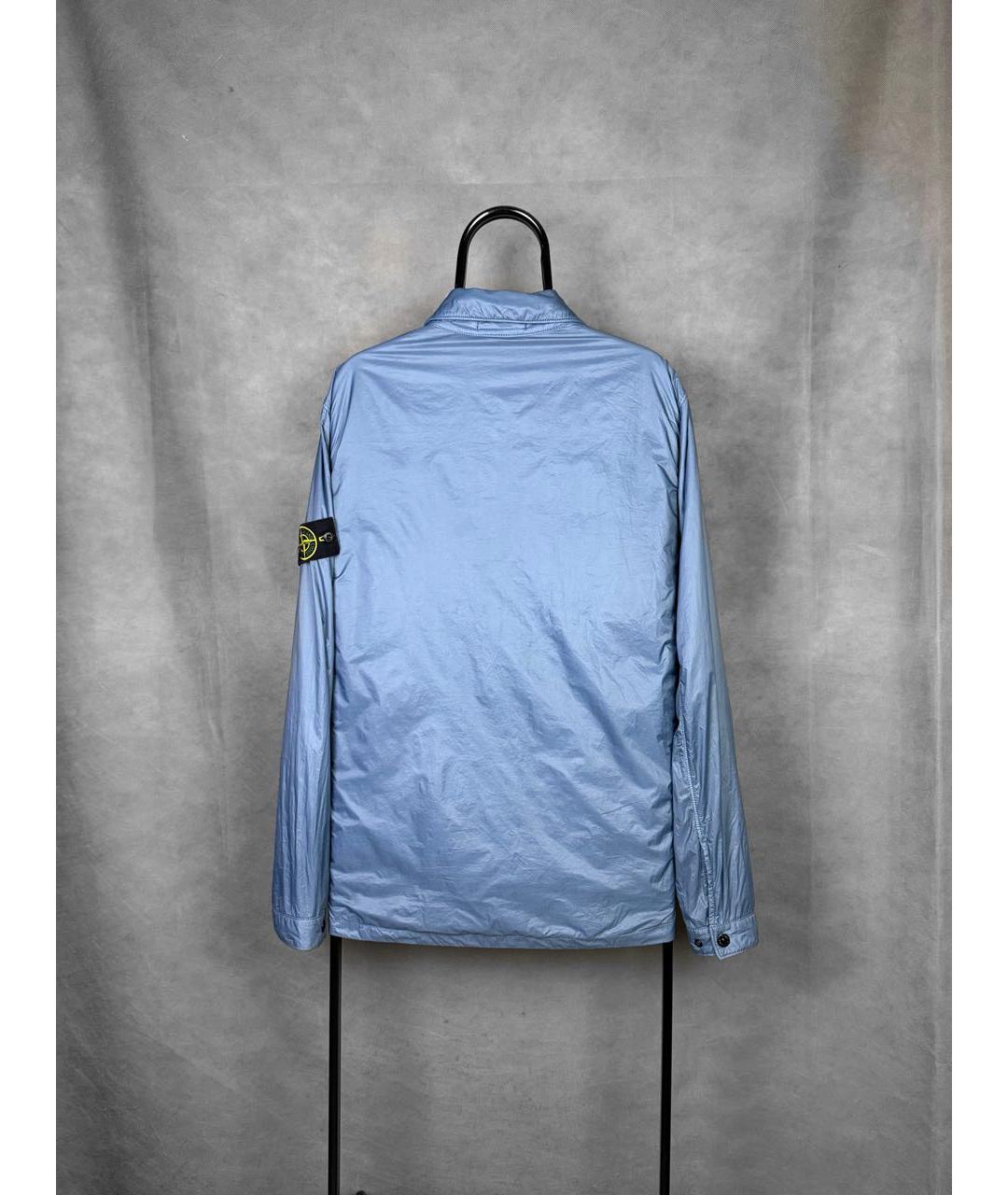 STONE ISLAND Голубая полиамидовая куртка, фото 2