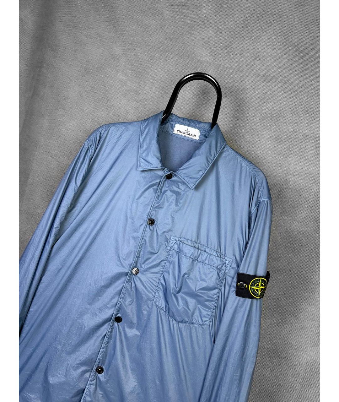 STONE ISLAND Голубая полиамидовая куртка, фото 5