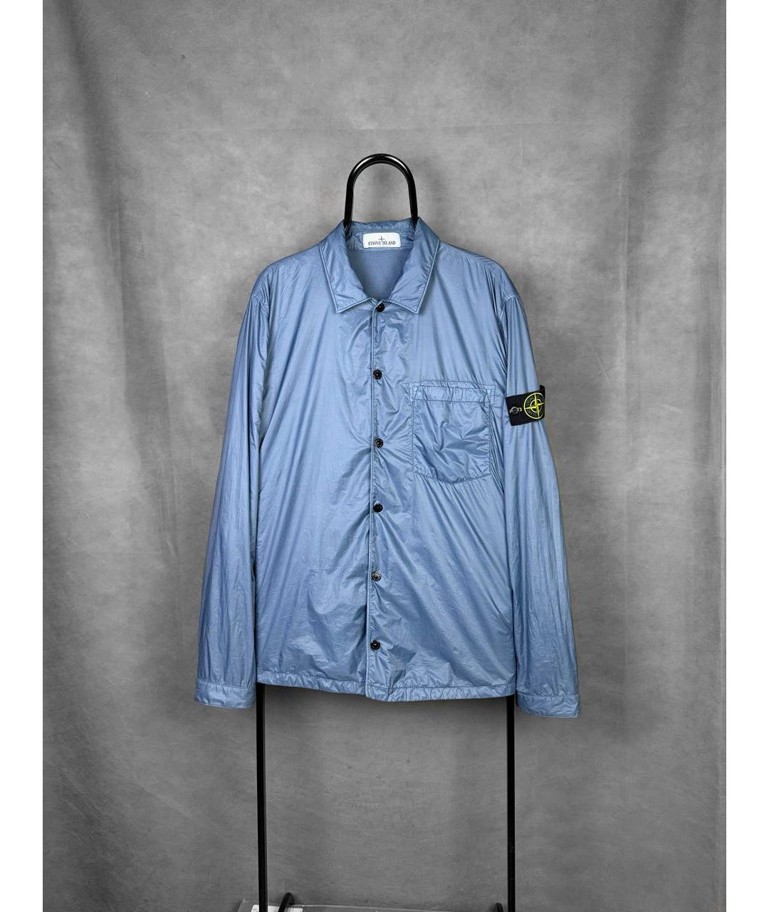 STONE ISLAND Голубая полиамидовая куртка, фото 8