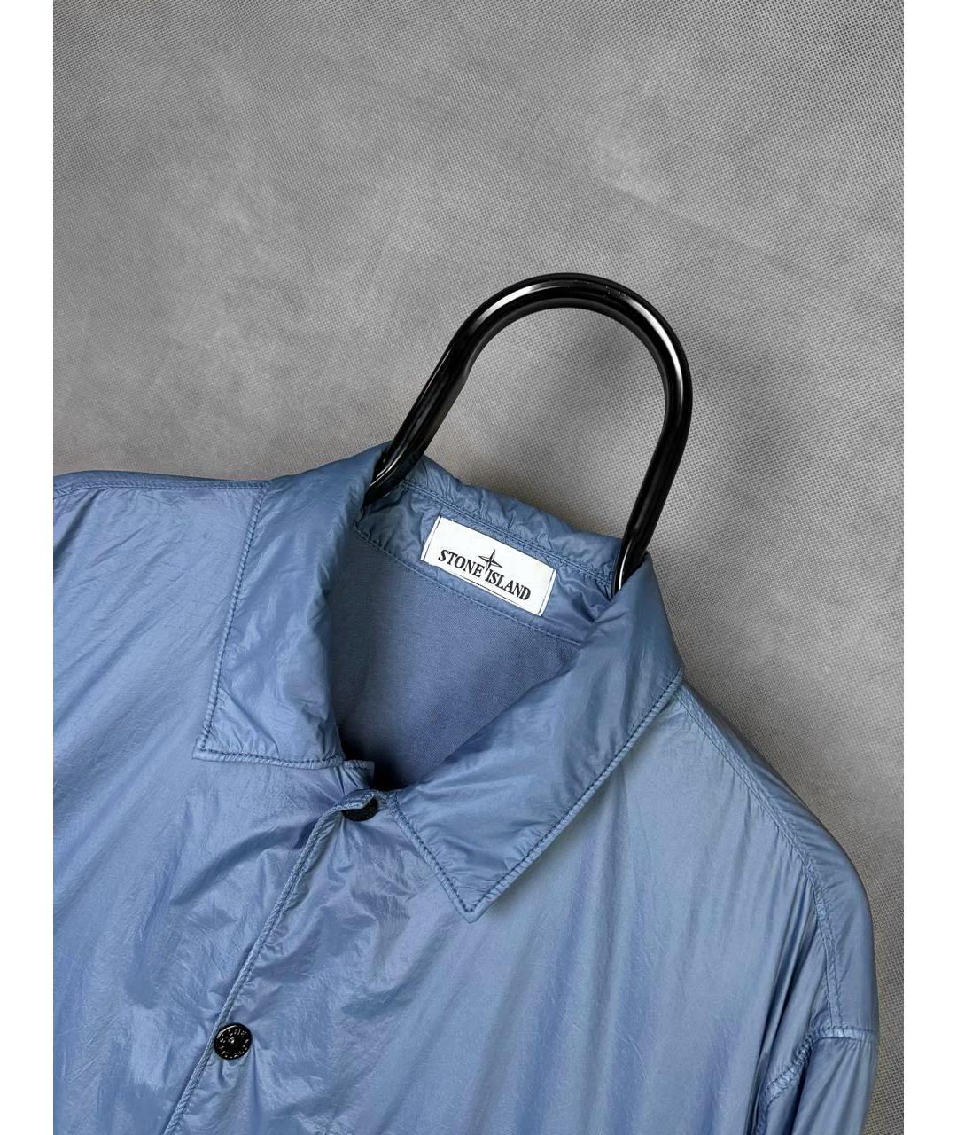STONE ISLAND Голубая полиамидовая куртка, фото 3