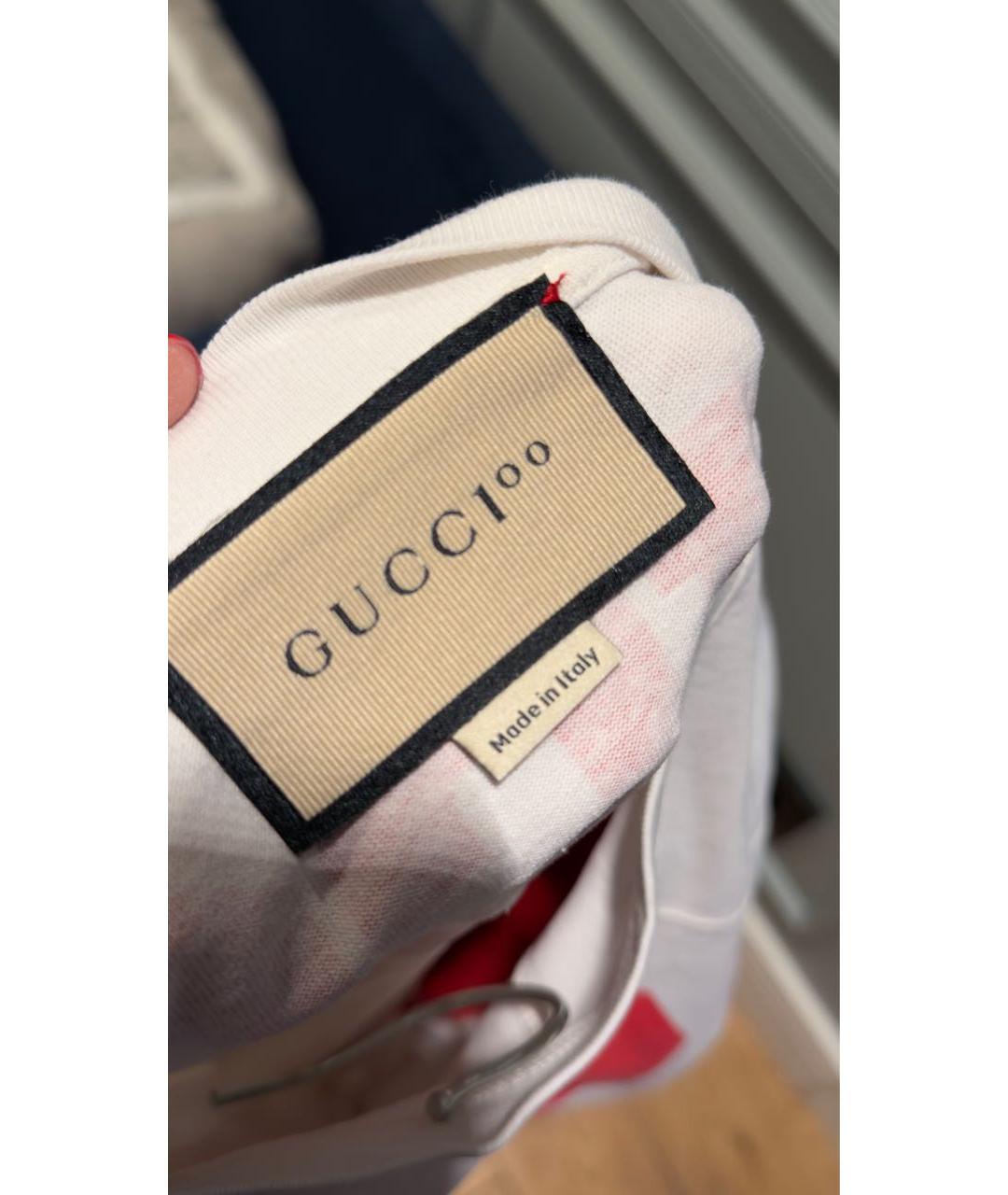 GUCCI Бежевая хлопковая футболка, фото 3