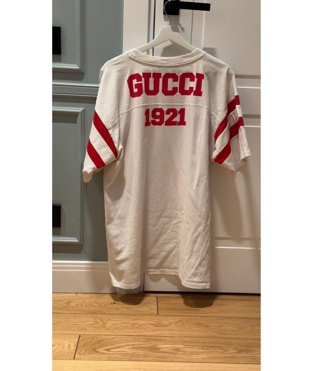 GUCCI Бежевая хлопковая футболка, фото 4