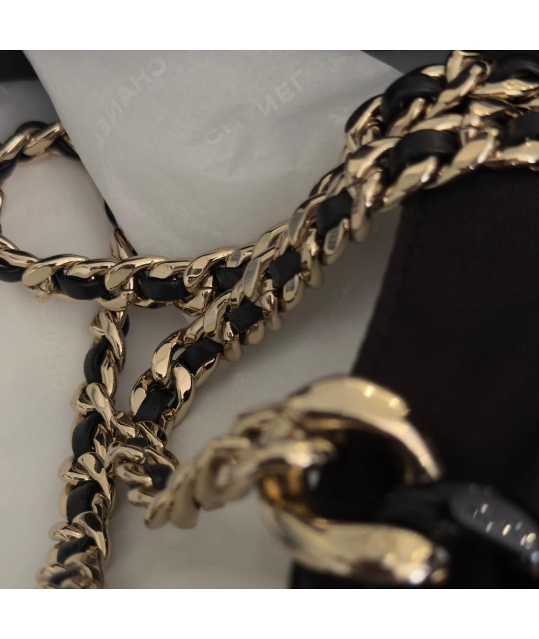 CHANEL Черная кожаная сумка через плечо, фото 4