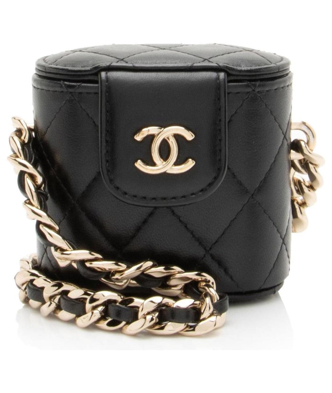 CHANEL Черная кожаная сумка через плечо, фото 8
