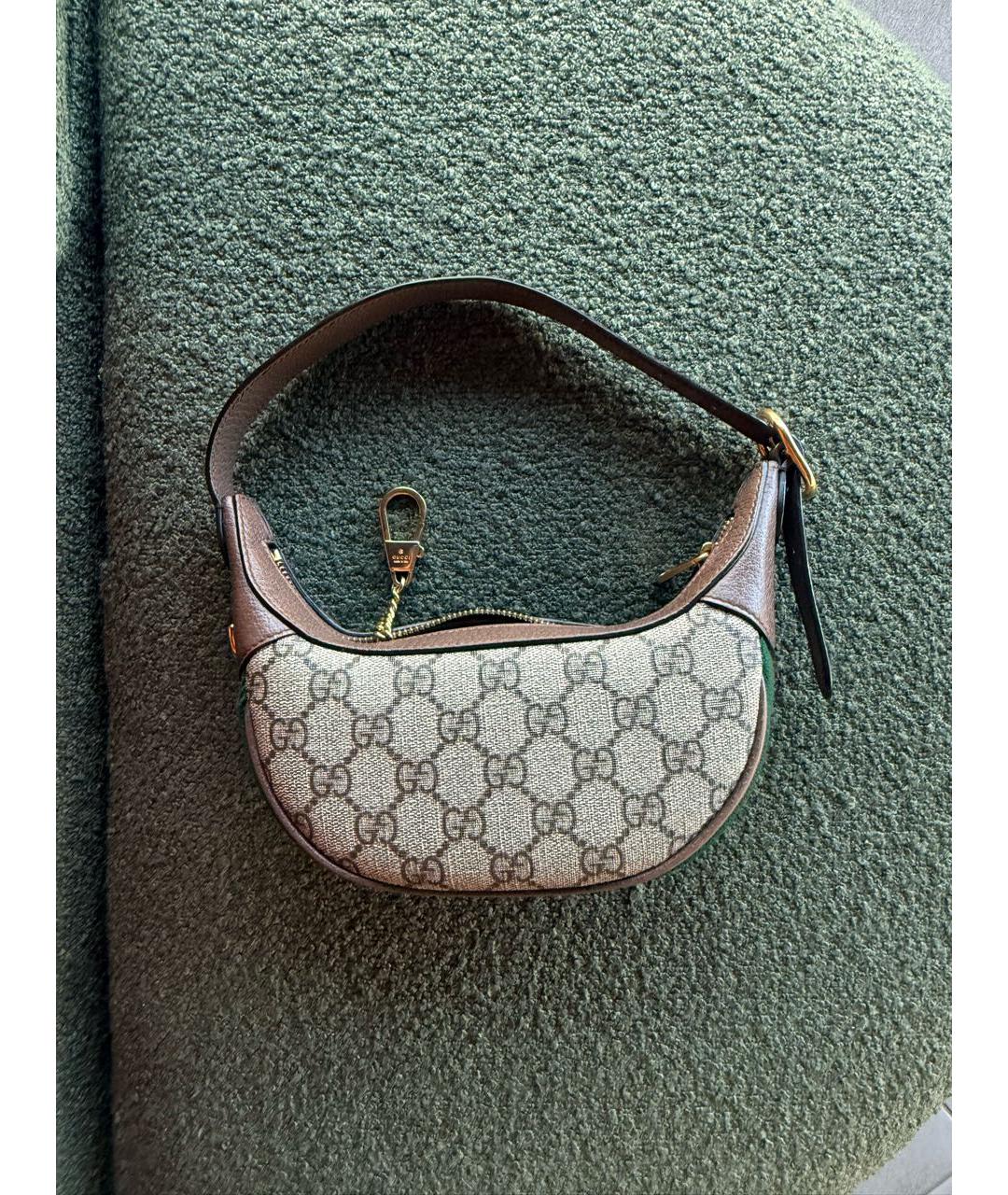 GUCCI Бежевая канва сумка с короткими ручками, фото 2