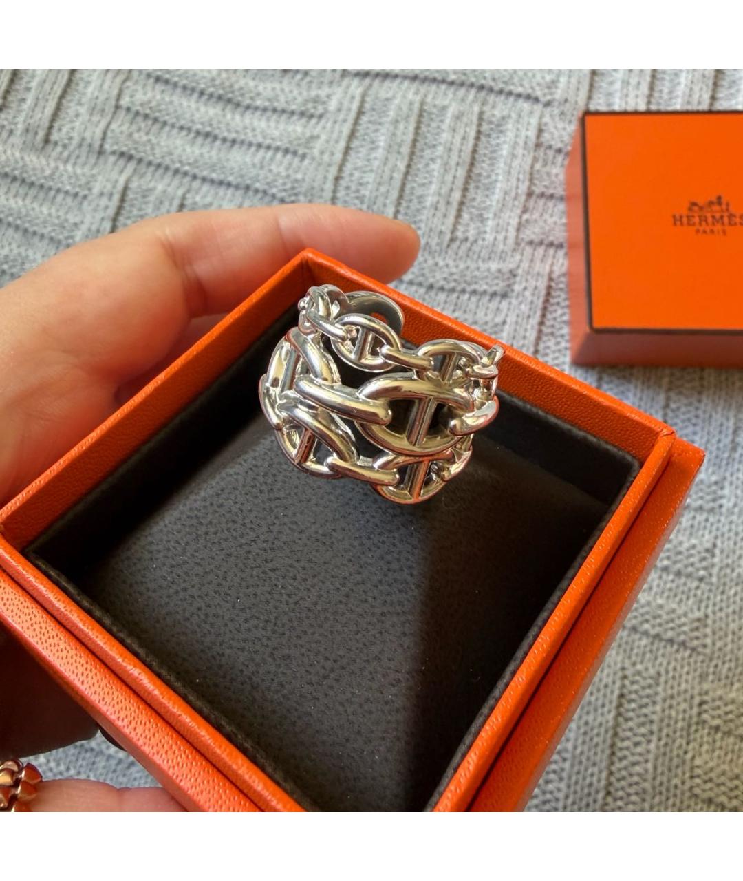HERMES Серебряное серебряное кольцо, фото 6