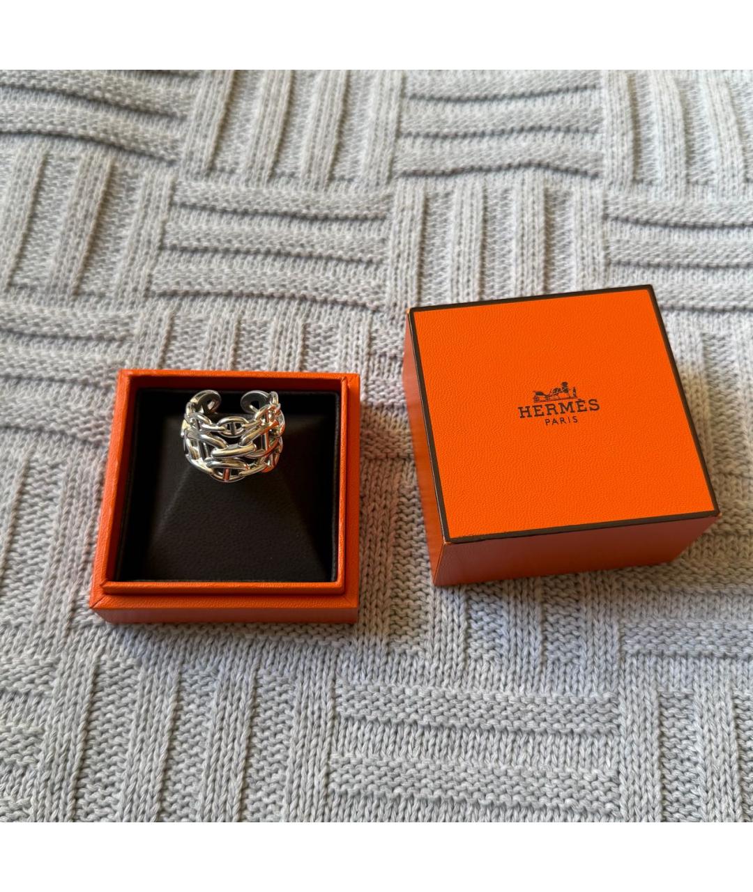 HERMES Серебряное серебряное кольцо, фото 2