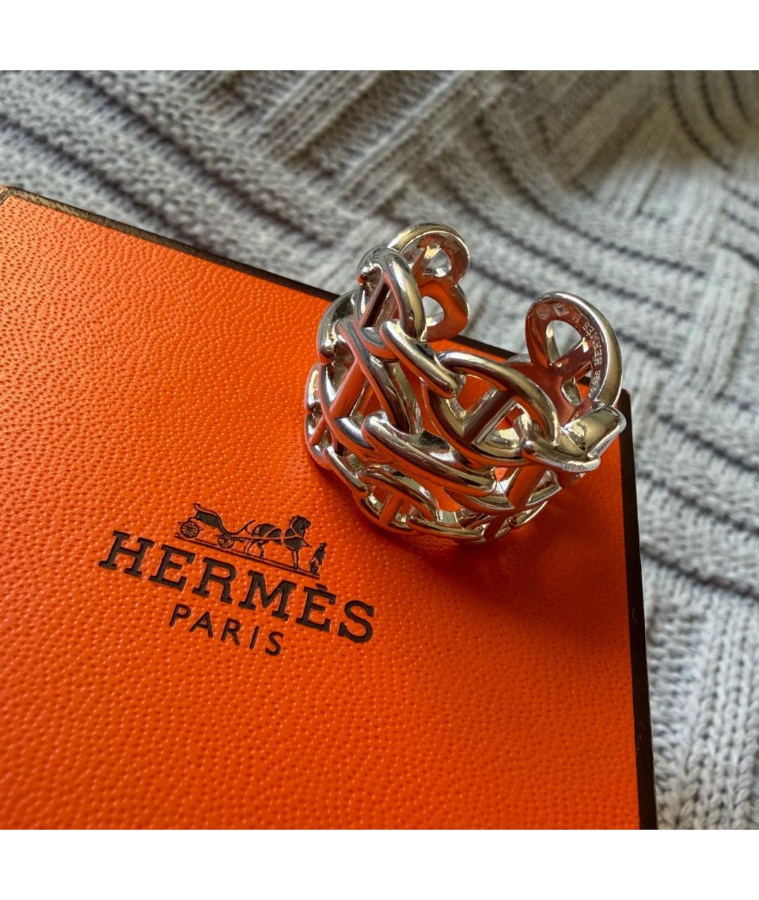 HERMES Серебряное серебряное кольцо, фото 8