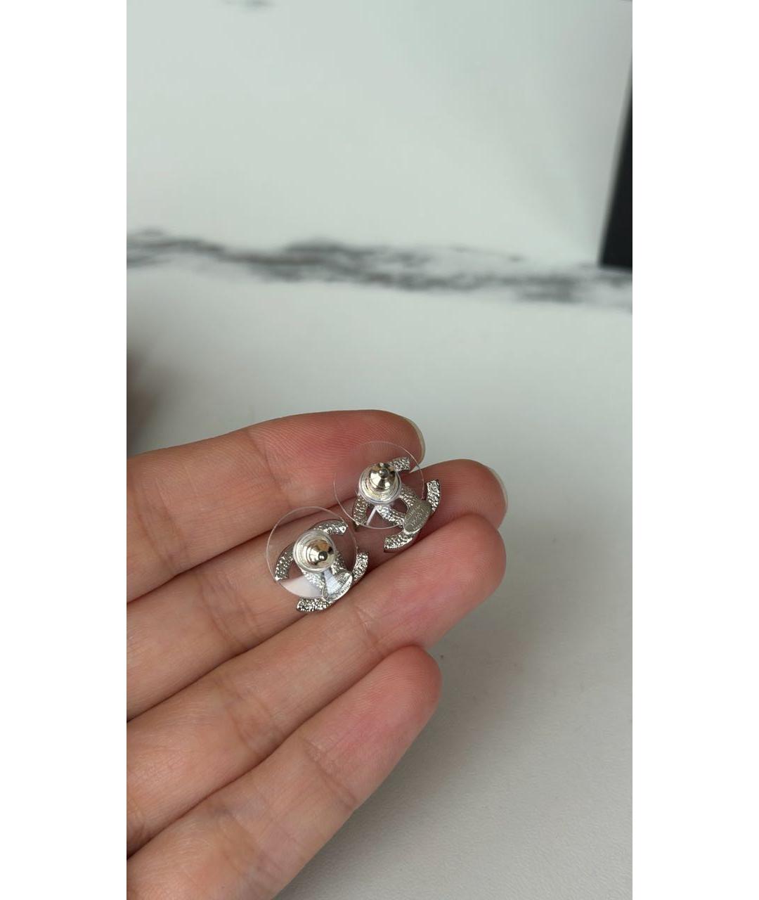 CHANEL Серебряные металлические серьги, фото 2