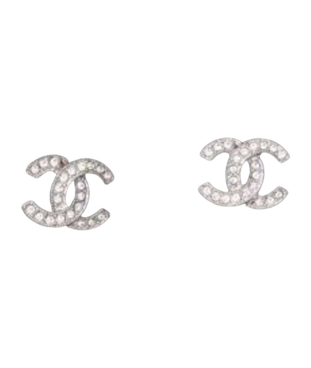 CHANEL Серебряные металлические серьги, фото 1